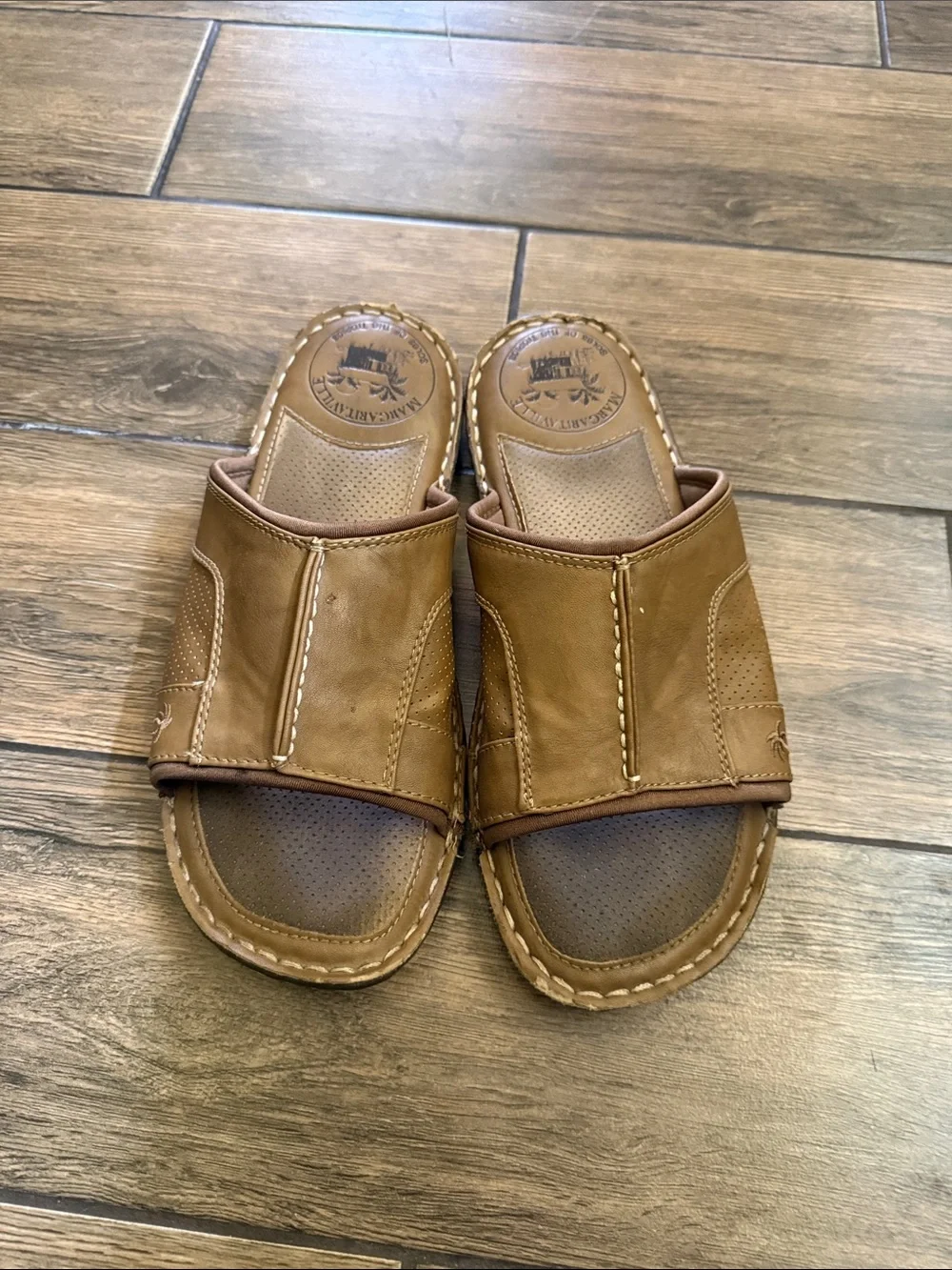 Margaritaville Sandals St Martin Slide Brown Slip On Comfort Resort Beach Men 9